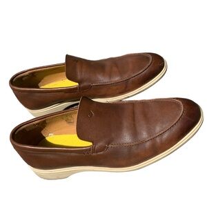 Amberjack The Loafer Men's Brown Leather Slip On Dress Shoes Sz13.   No insole